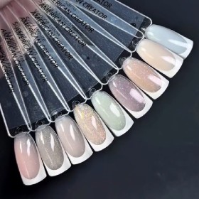 Framework Gel West Coast Hollywood Pearl American Creator, Gel constructor rosa lechoso con micro brillo, 30 ml