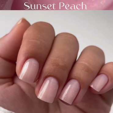 Framework Gel West Coast Sunset Peach American Creator, Gel constructor rosa con micro brillo, 30 ml