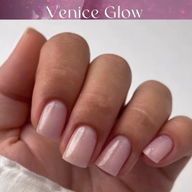 Framework Gel West Coast Venice Glow American Creator, Gel constructor rosa con micro brillo, 30 ml