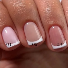 Gel Polish French 03 NAILSOFTHEDAY, esmalte semipermanente nude rosado, 10 ml