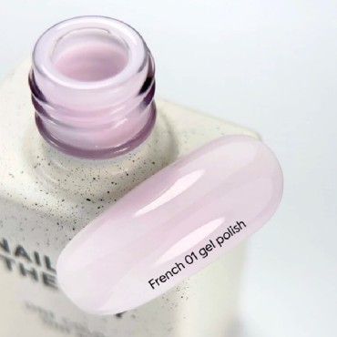 Gel Polish French 01 NAILSOFTHEDAY, esmalte semipermanente rosa, 10 ml