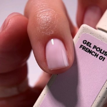 Gel Polish French 01 NAILSOFTHEDAY, esmalte semipermanente rosa, 10 ml