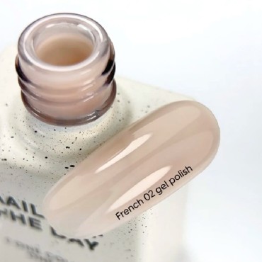 Gel Polish French 02 NAILSOFTHEDAY, esmalte semipermanente nude, 10 ml