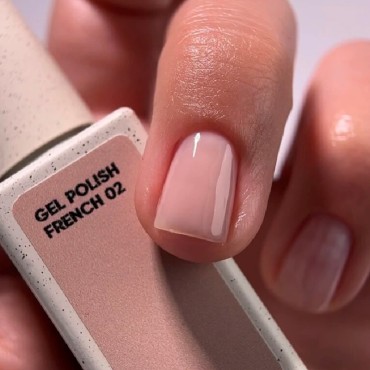 Gel Polish French 02 NAILSOFTHEDAY, esmalte semipermanente nude, 10 ml