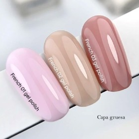 Gel Polish French 02 NAILSOFTHEDAY, esmalte semipermanente nude, 10 ml