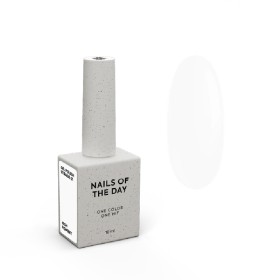 Gel Polish French White 002 NAILSOFTHEDAY, esmalte semipermanente blanco, 10 ml