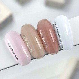 Gel Polish French White 002 NAILSOFTHEDAY, esmalte semipermanente blanco, 10 ml