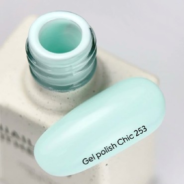 Gel Polish Chic 253 NAILSOFTHEDAY, esmalte semipermanente Turquesa pastel, 10 ml