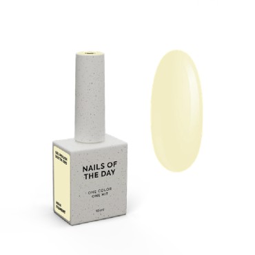 Gel Polish South 090 NAILSOFTHEDAY, esmalte semipermanente amarillo pastel, 10 ml