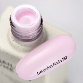 Gel Polish Floria 187 NAILSOFTHEDAY, esmalte semipermanente rosa pastel, 10 ml