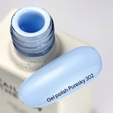 Gel Polish Puresky 302 NAILSOFTHEDAY, esmalte semipermanente azul pastel, 10 ml