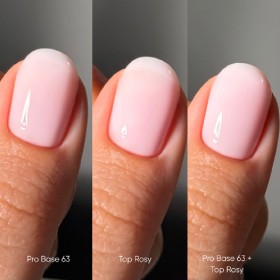 Rosy Top DARK, top sin pegajosidad rosa con UV filtro, 10 ml