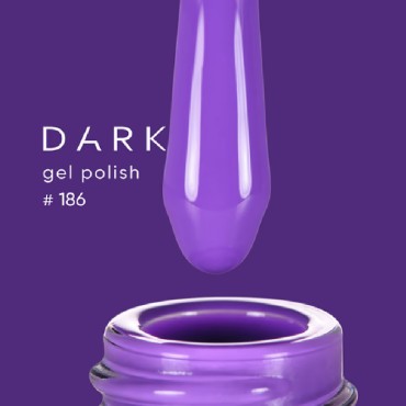 Esmalte Permanente Dark 186, Lila azulado, 6 ml