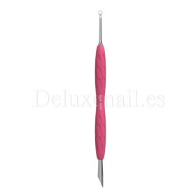 PQ-11/2 - Empuja cutículas con anillo con mango de silicona Staleks Pro UNIQ