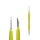 PQ-11/2y - Empuja cutículas con anillo con mango de silicona Staleks Pro UNIQ