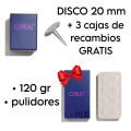 PROMO Podo Disco Ø20 mm de acero inoxidable O disc con REGALO 3 cajas de recambios