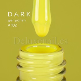 Gel Polish 102 DARK, esmalte semipermanente amarillo neón, 6 ml