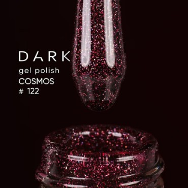 Esmalte Permanente Dark 122, Borgoña con micro brillo, 6 ml