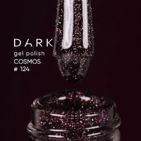 Esmalte Permanente Dark 124, Borgoña oscuro con micro brillo, 6 ml