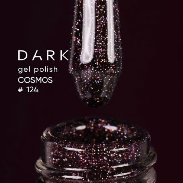 Esmalte Permanente Dark 124, Borgoña oscuro con micro brillo, 6 ml