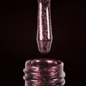 Esmalte Permanente Dark 129, Berenjena con micro brillo, 6 ml
