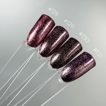 Esmalte Permanente Dark 131, Morado con micro brillo, 6 ml