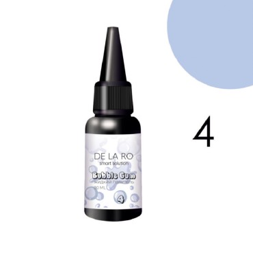 Liquid Polygel Bubble Gum 04 DE LA RO, polygel líquido de color azul bebé, 30 ml
