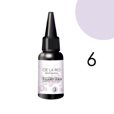 Liquid Polygel Bubble Gum 06 DE LA RO, polygel líquido de color lavanda pastel, 30 ml