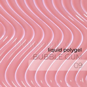 Liquid Polygel Bubble Gum 09 DE LA RO, polygel líquido de color nude melocotón, 30 ml