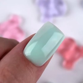 Liquid Polygel Bubble Gum 03 DE LA RO, polygel líquido de color verde menta, 30 ml