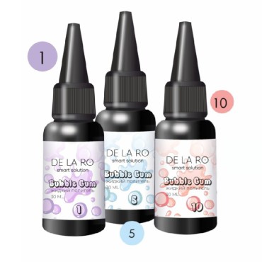 Liquid Polygel Bubble Gum 09 DE LA RO, polygel líquido de color nude melocotón, 30 ml