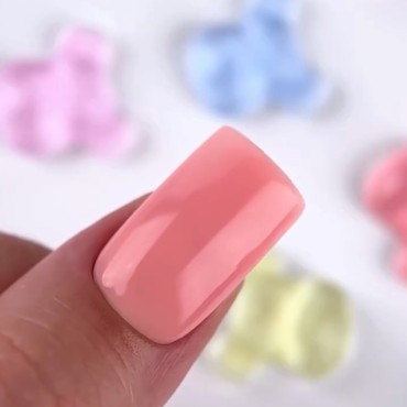 Liquid Polygel Bubble Gum 10 DE LA RO, polygel líquido de color coral pastel, 30 ml