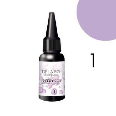Liquid Polygel Bubble Gum 01 DE LA RO, polygel líquido de color lila pastel, 30 ml