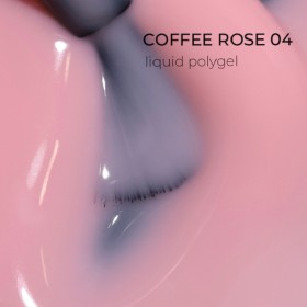 Liquid Polygel Coffee Rose 04 DE LA RO, polygel líquido de color rosa empolvado, 30 ml