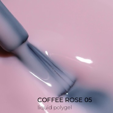 Liquid Polygel Coffee Rose 05 DE LA RO, polygel líquido de color rosa nude, 30 ml