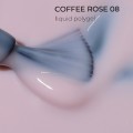 Liquid Polygel Coffee Rose 08 DE LA RO, polygel líquido de color rosa porcelana, 30 ml