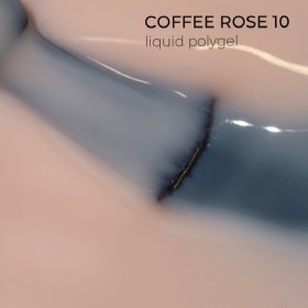 Liquid Polygel Coffee Rose 10 DE LA RO, polygel líquido de color café con leche, 30 ml