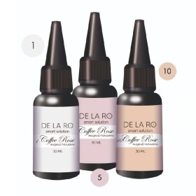 Liquid Polygel Coffee Rose 10 DE LA RO, polygel líquido de color café con leche, 30 ml