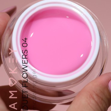Duet Flowers Gel 04 Amokey DE LA RO, gel constructor de color fucsia, 15 ml