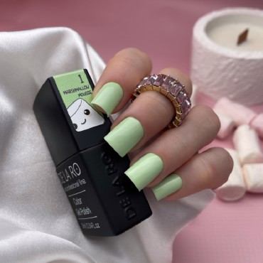 Marshmallow Mousse 01 DE LA RO, esmalte semipermanente pistacho pastel, 12 ml