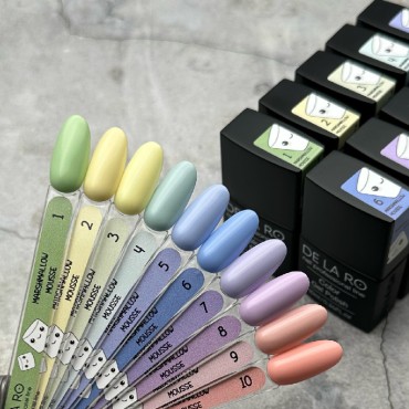 Marshmallow Mousse 06 DE LA RO, esmalte semipermanente azul pastel, 12 ml