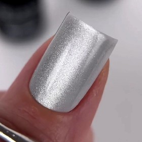 Colección Crystal Cat Eye DE LA RO, 3 esmaltes semipermanentes ojo de gato plateados de 12 ml