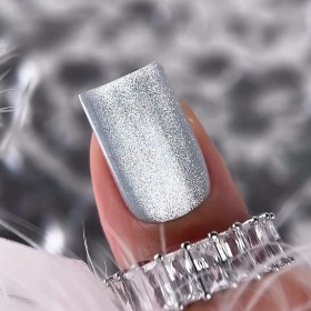 Crystal Cat Eye DE LA RO, ojo de gato esmalte semipermanente plateado, 12 ml