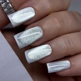 Ice Cat Eye DE LA RO, esmalte semipermanente ojo de gato plateado, 12 ml