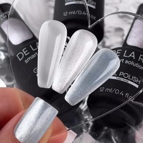 Ice Cat Eye DE LA RO, esmalte semipermanente ojo de gato plateado, 12 ml