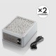 PACK Salón - 2 Aspiradores de mesa Panther-24 con rejilla plateada 66W AIR MAX