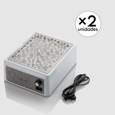 PACK Salón - 2 Aspiradores de mesa Panther-24 con rejilla plateada 66W AIR MAX