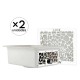 PACK Salón - 2 Aspiradores Integrables T-REX con rejilla blanca 65W AIR MAX