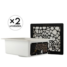 PACK Salón - 2 Aspiradores Integrables T-REX con rejilla negra 65W AIR MAX