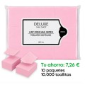 PACK AHORRO -10 paquetes de Toallitas densas sin pelusa 6x4, rosa, 10.000 uds (0,41€/100 uds)
